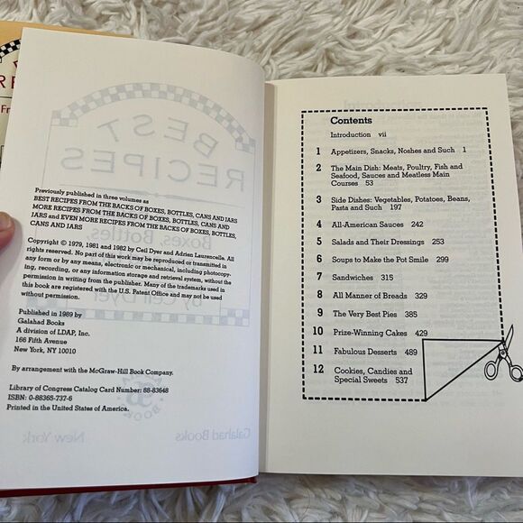 BEST RECIPES from the backs of boxes bottles cans and jars by Ceil Dyer 1989 GUC - Picture 7 of 15
